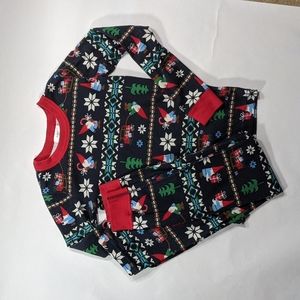 Hanna Andersson organic cotton pajamas Christmas gnomes size 8/130 cm